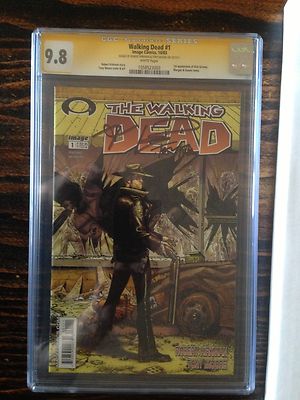 Walking Dead 1 CGC 98 SS  Signed by both Robert Kirkman  Tony Moore