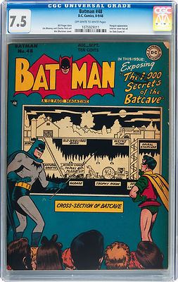 Batman 48 CGC 75 OW to White Pages Penguin story 1000 secrets of the Batcave