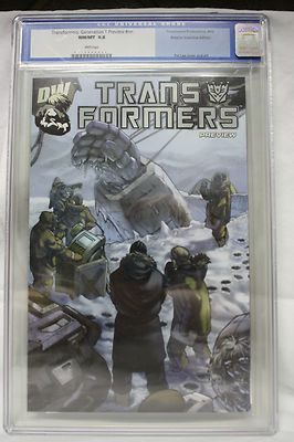 Transformers GEN 1 PREVIEW Blue Winter CGC 98 Dreamwave Productions Comic