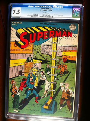 SUPERMAN 31 1944  CGCGRADED 75  WHITE PAGES  LEX LUTHOR APPEAR
