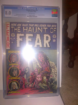 Haunt of Fear 14  1952 CGC 80 Origin of Old Witch  EC Comics Horror