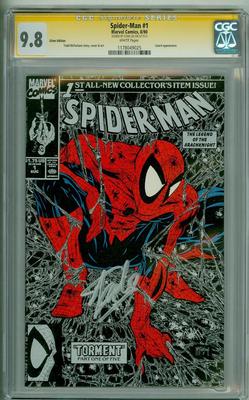 SPIDERMAN 1 CGC 98 SILVER 1990 SS STAN LEE SIGNATURE SERIES