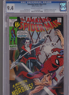 Amazing Spiderman 101 CGC 94 off white to White pages