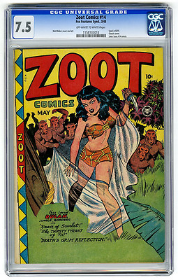 Zoot Comics 14 CGC 75 Vers2 Rulah SOTI Baker Fox Golden Age Jungle Good Girl
