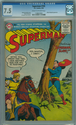 Superman 105 CGC 75 VF Mister Mxyztplk app DC 1956