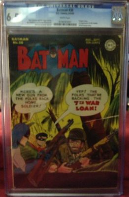 BATMAN 30 CGC 65 WHITE PagesPENGUIN STORYALFRED STORYWAR COVER Very Rare 