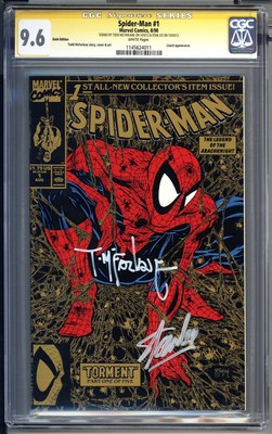 SpiderMan 1 Gold SS CGC 96 Stan Lee  Todd McFarlane Signature Series