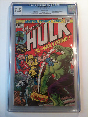 The Incredible Hulk 181 Nov 1974 Marvel CGC 75 UNIVERSAL KEY BOOK