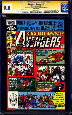 Avengers Annual 10 CGC SS 98 WHITE signed x2 Claremont  Milgrom KEY1st ROGUE 