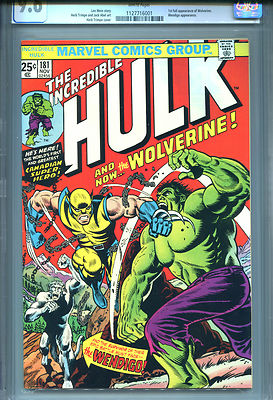 The Incredible Hulk 181 1st Full Wolverine WHITE PAGES CGC 96