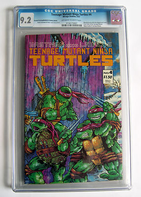 Teenage Mutant Ninja Turtles 4 Manufacturing Error  Misprint CGC 92 NM