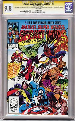 SECRET WARS 1 CGC 98 SS Signed x4 Stan Lee Larry Lieber Romita ZeckSketch