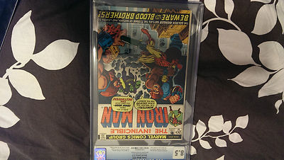 Iron Man  55 CGC 85 White Pages Universal 1st Appear Thanos rare insert 
