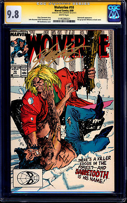 Wolverine 10 CGC SS 98 signed Chris Claremont  MOVIE vs Sabretooth NMMT