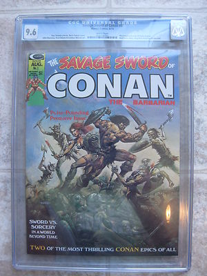 Conan 1 CGC 96 Savage Sword of Conan 1 Marvel 1974 Red Sonja comic magazine