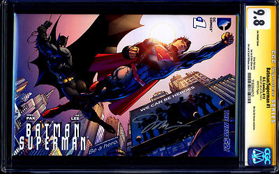 BatmanSuperman 1 We Can Be Heroes VARIANT CGC SS 98 signed by Jim Lee WCBH