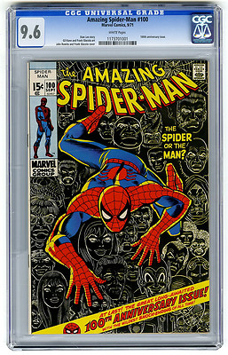 Amazing SpiderMan 100 CGC 96 WHITE Marvel Bronze Age Comic