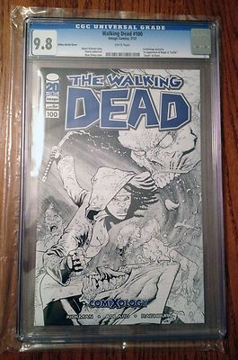 WALKING DEAD 100 COMIXOLOGY SKETCH VARIANT MICHONNE COVER NMM CGC 98