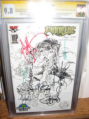 Witchblade 100 sketch CGC SS 98 Michael Turner 9  Signed by Marz Silvestri