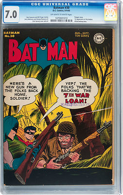 Batman 30 CGC 70 OW to White Pages Penguin app Finger Robinson  Roussos