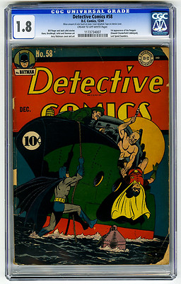 Detective Comics 58 CGC 18 Batman 1st Penguin App DC Golden Age Comic