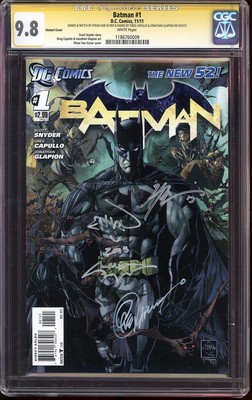 CGC SS 98 Batman 1 Variant New 52 Capullo Snyder Ethan Van Sciver with sketch