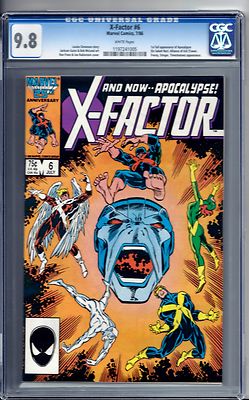 XFactor 6 CGC 98 White Pages First Apocalypse NMMT Jul 1986 Marvel