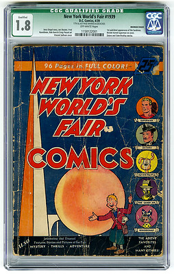New York Worlds Fair 1939 CGC 18 Blonde Hair Superman 1st Sandman DC Golden Age
