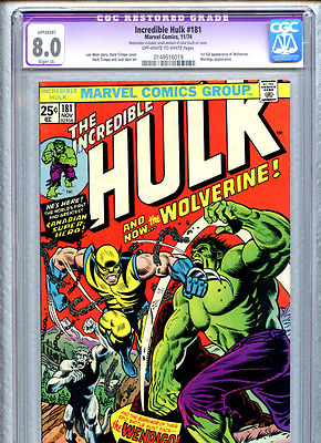 INCREDIBLE HULK 181 CGC 80 RESTORED vintage collectible Bronze 