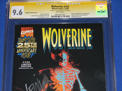 WOLVERINE 145 CGC 96 COMIC BOOK GRADED NABISCO KEY SIGNATURE SERIES AUTO YU