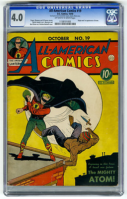 AllAmerican Comics 19 CGC 40 Origin 1st Atom Green Lantern DC Golden Age JSA