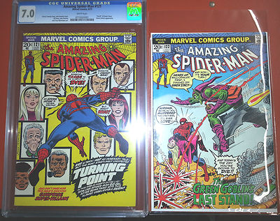 Amazing SpiderMan 121 CGC 70 Death Gwen Stacy 122 Green Goblin Marvel Comic