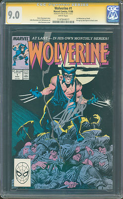 WOLVERINE 1 REGULAR SERIES SS STAN LEE CGC GRADED 90 VERY FINENEAR MINT