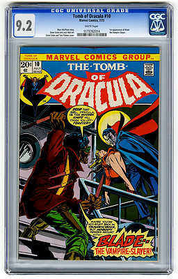 Tomb of Dracula 10 CGC 92 WHITE 1st Blade App Marvel Bronze Age Comic Horror