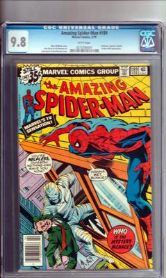 AMAZING SPIDERMAN 189 CGC 98 White Pages  Marvel Comics Stan Lee