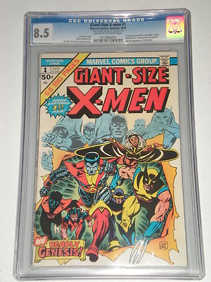 Giant Size Xmen 1 CGC Graded 85 Signed By Dave Cockrum on 1st page Beauty