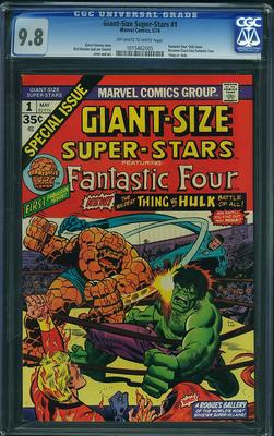 MARVEL GIANTSIZE SUPERSTARS   1 CGC 98  OWWP 051974 HULK VS THING BATTLE 