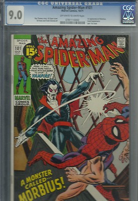 amazing spiderman 101 cgc 90 first appearance of morbius