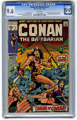 Conan the Barbarian 1 CGC 96 WHITE Origin  1st Conan Marvel Bronze Age Comic