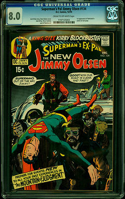 Supermans Pal Jimmy Olsen 134 CGC 80 1970 Key1st App Darkseid