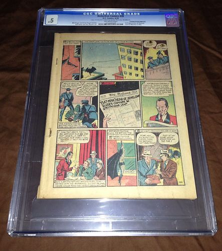 Detective Comics 28 June 1939 Golden Age Rare 2nd Appearance Of Batman Cgc