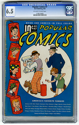 Popular Comics 7 CGC 65 Dick Tracy Orphan Annie Moon Mullins Dell Golden Age