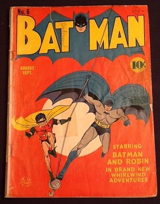 Batman 6 DC 1941 100 Complete  Unrestored WoW CGC it