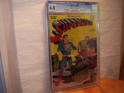 SUPERMAN 48  D C COMICS  SEPTOCT 1947  CGC GRADE 60