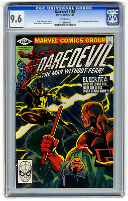 Daredevil 168 CGC 96 Origin  1st Elektra Frank Miller Marvel Bronze Age Comic