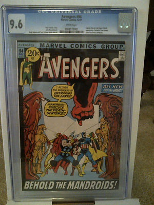 Avengers 94 Marvel  CGC 96  Picture Frame  Comic  Neal Adams  1971 