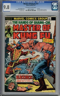 MASTER OF KUNG FU 17 CGC 98 OWW pages 1st Issue Special Marvel Edition