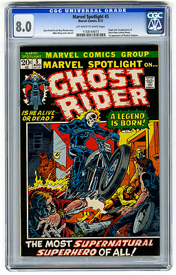 Marvel Spotlight 5 CGC 80 OWW Origin  1st Ghost Rider Marvel Bronze Age Comic