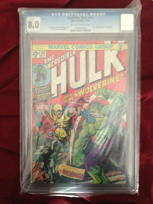 Incredible Hulk 181 Marvel 19741st full appearance of Wolverine CGC 80