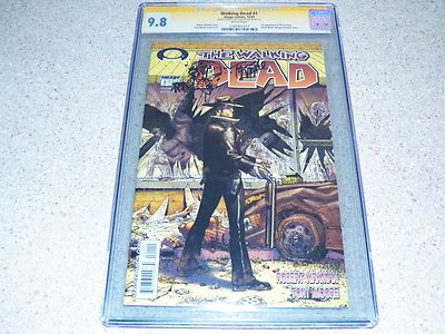 Walking Dead 1 1st Print CGC SS 98 NMM Signed  SKETCHED by Tony Moore